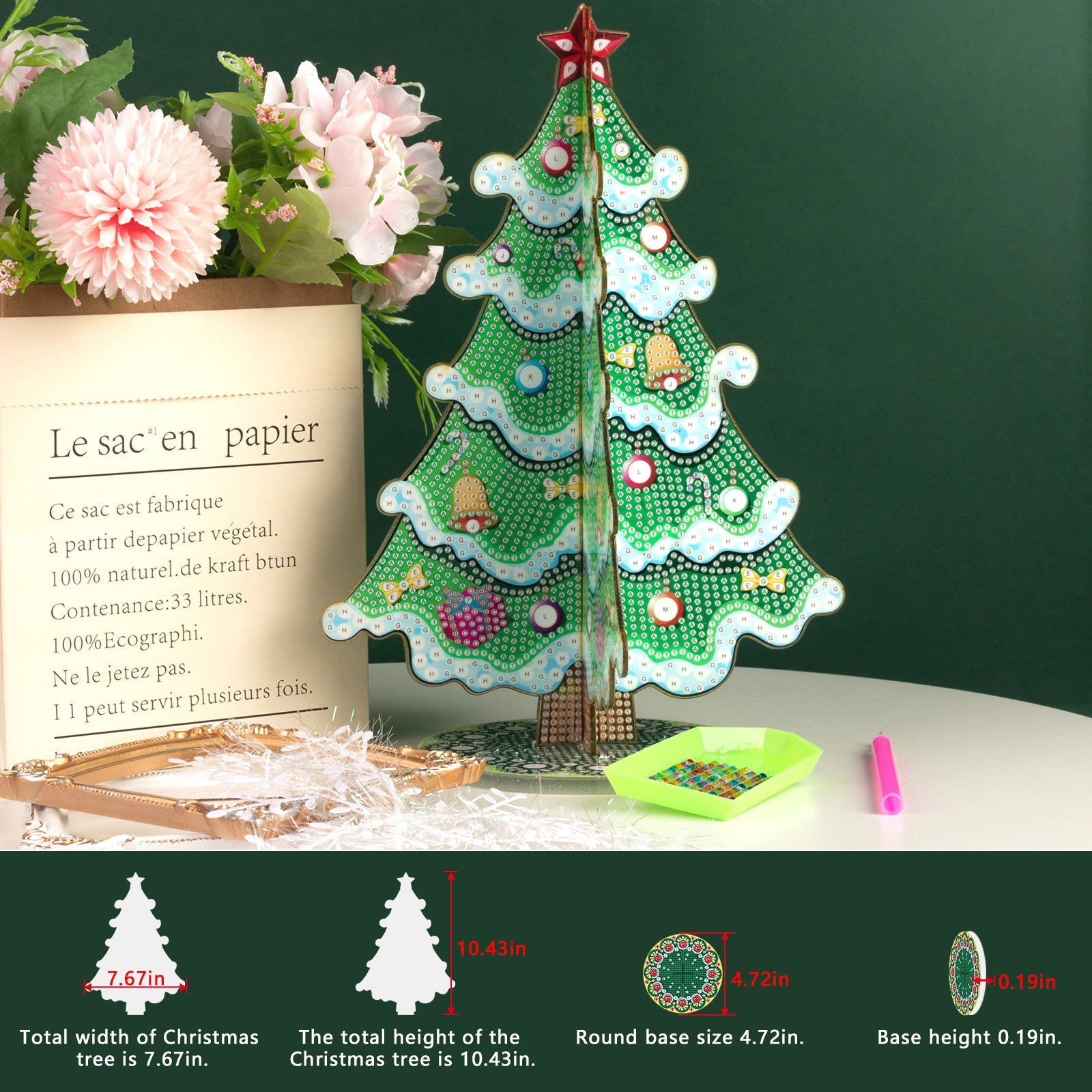 DIAMANT-MALEREI-WEIHNACHTSBAUM