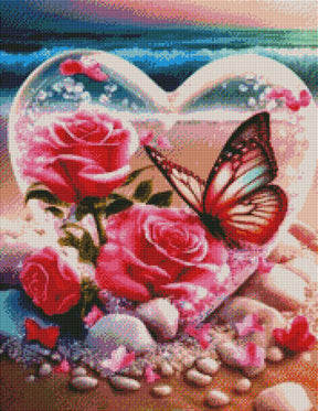 DIAMOND PAINTING -ROSA SCHMETTERLING
