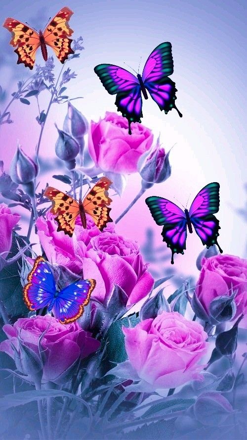 DIAMOND PAINTING - BLUMEN UND SCHMETTERLINGE