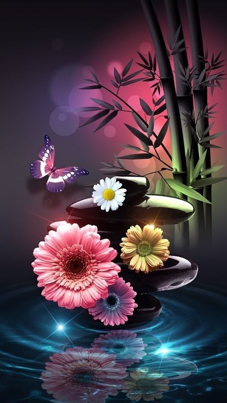 DIAMOND PAINTING - BLUME UND SCHMETTERLING