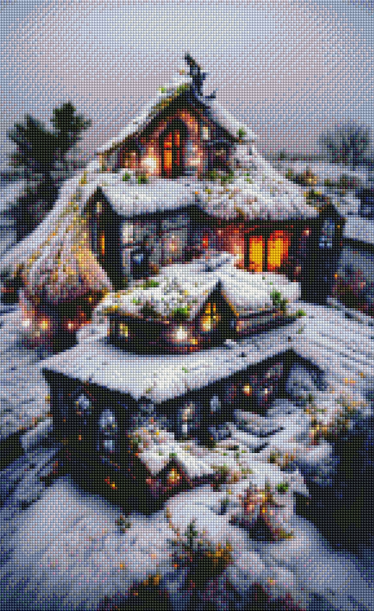 DIAMOND PAINTING - HAUS SCHNEE