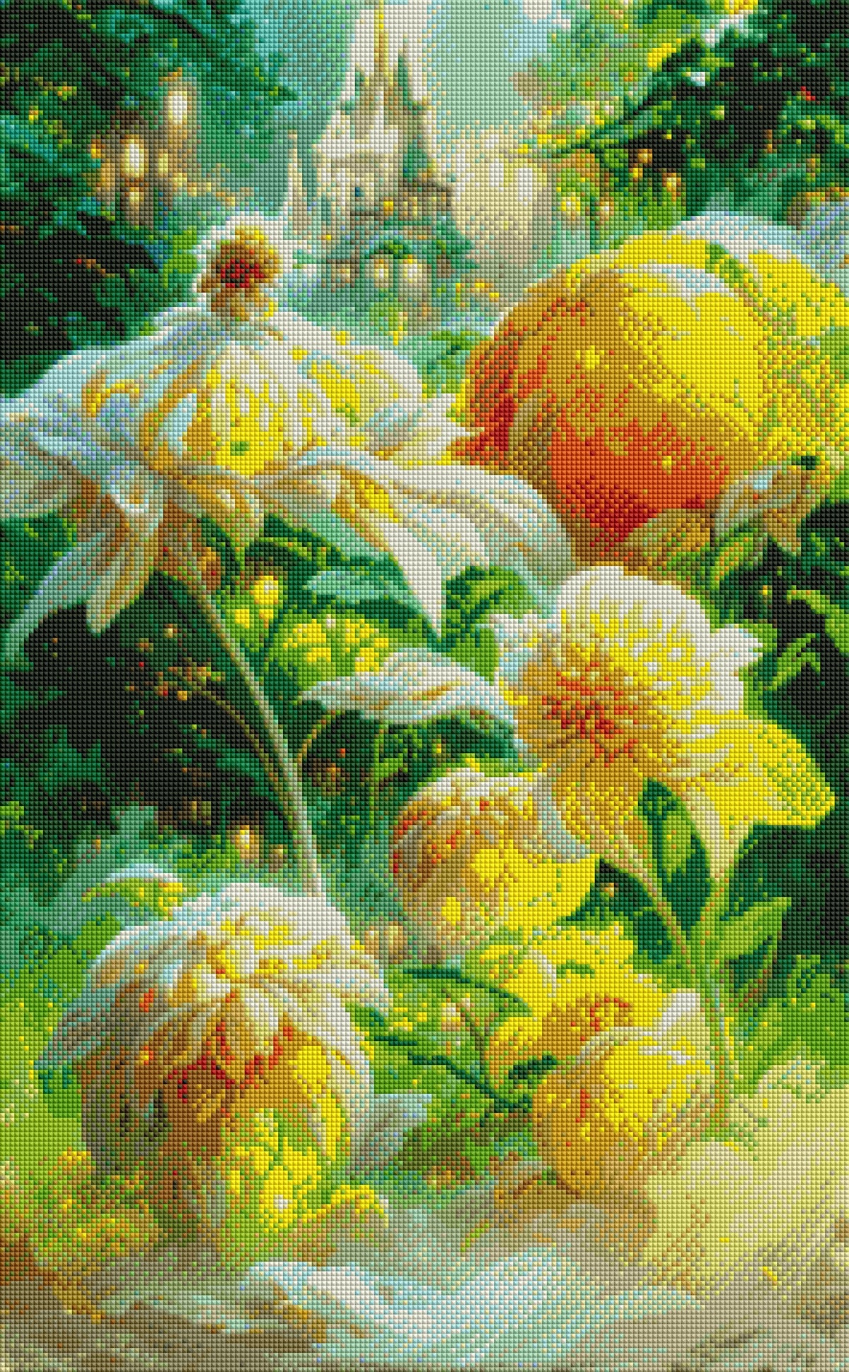 DIAMOND PAINTING -GELBE BLUMENFEE