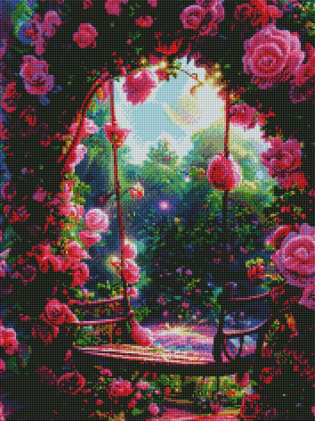 DIAMOND PAINTING -ROSENSCHAUKEL