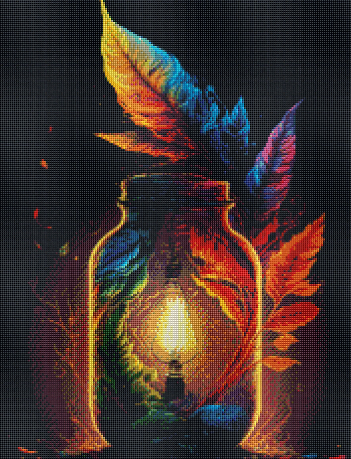 DIAMOND PAINTING -LICHT IN EINER FLASCHE