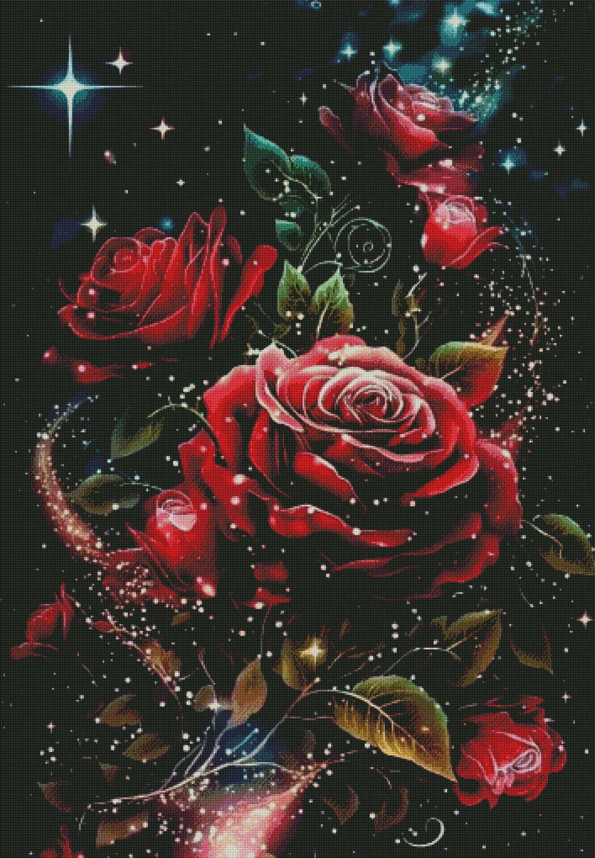 DIAMOND PAINTING -ROTE ROSE