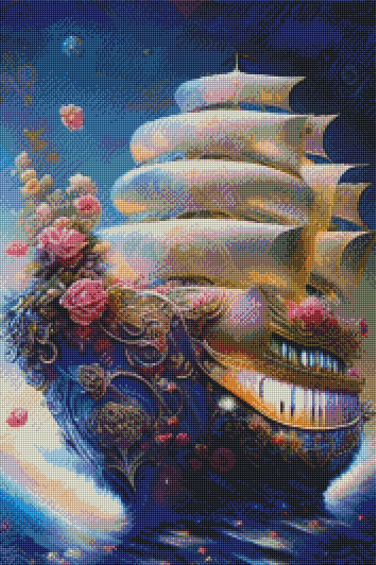 DIAMOND PAINTING -ROSENSEGELBOOT