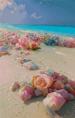 DIAMOND PAINTING - ROSE AM MEER